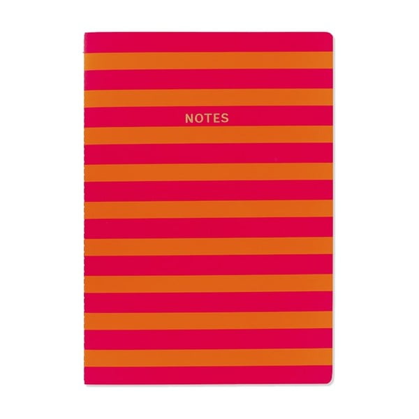 Stripe piros-narancssárga jegyzetfüzet, A4 - GO Stationery