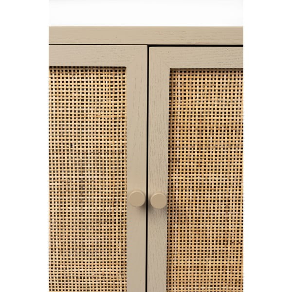 Krémszínű rattan TV-állvány 150x55 cm Amaya – White Label-image-4