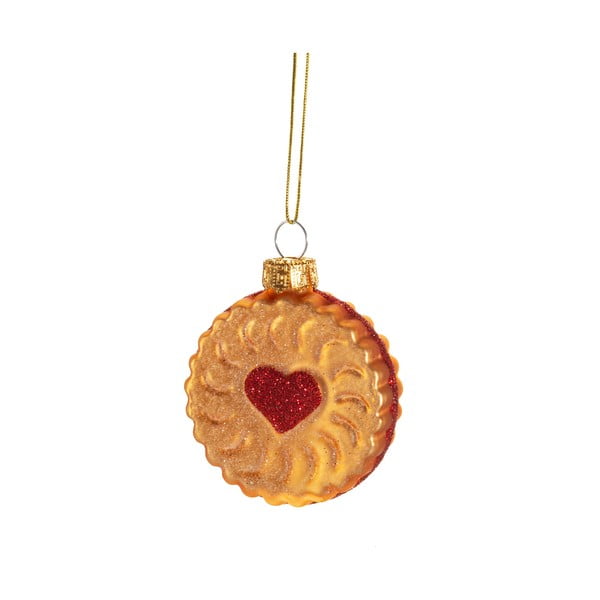 Üveg kézzel készített karácsonyfadísz ø 4 cm Jam Biscuit – Sass & Belle