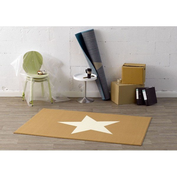 Star krémszín barna gyerekszőnyeg, 140 x 200 cm - Hanse Home-image-1