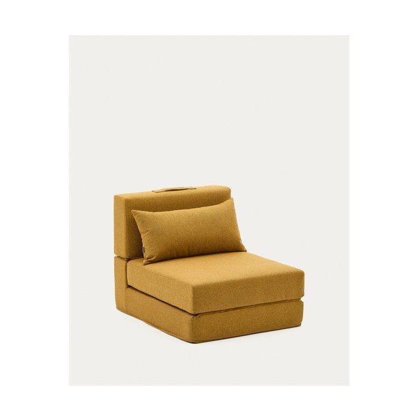 Mustársárga kinyitható fotel Arty – Kave Home-image-3