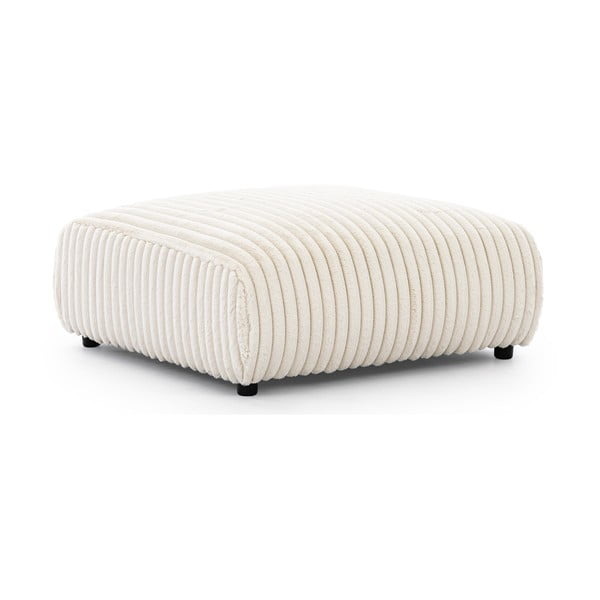 Krémszínű kordbársony lábtartó Justin – Ropez