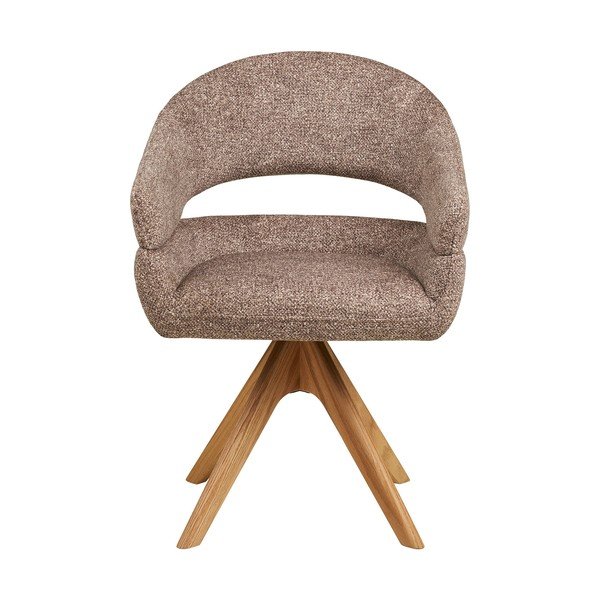 Barna kárpitozott karfás étkezőfotel Dover – House Nordic-image-2