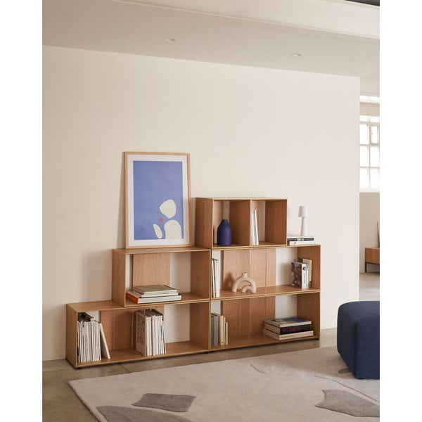 Natúr színű moduláris polcrendszer tölgyfa dekorral 67x38 cm Litto – Kave Home-image-3