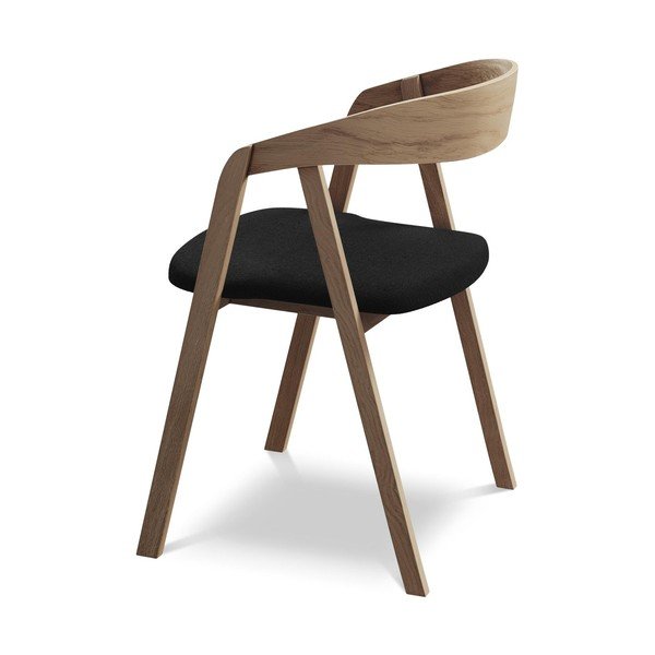 Fekete tömörfa étkezőfotel Erika – Makamii-image-3