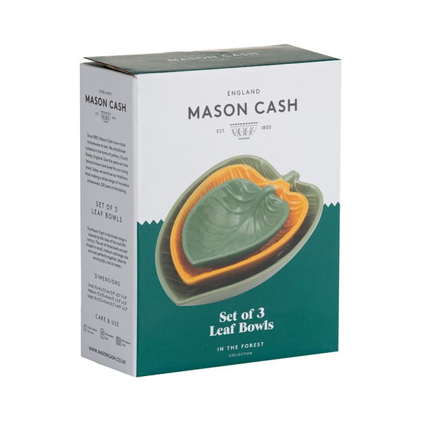 Sárga-zöld agyagkerámia tálka szett 3 db-os In the Forest - Mason Cash-image-1