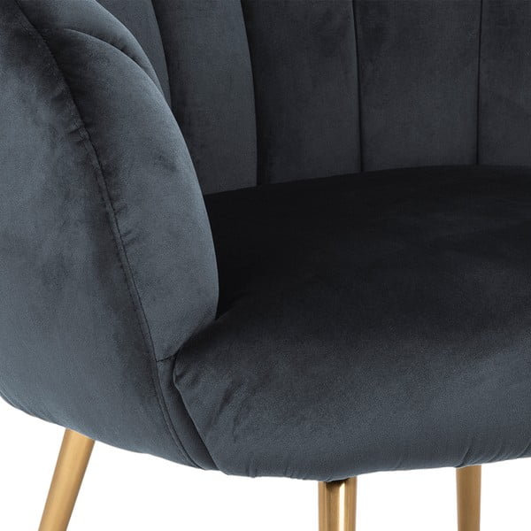 Daniella sötétszürke bársony fotel - Actona-image-1