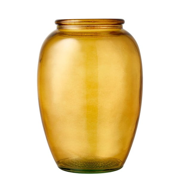 Kusintha sárga üveg váza, ø 14 cm - Bitz