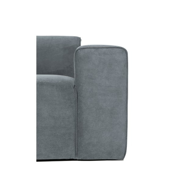 Szürke kordbársony sarokkanapé (jobb oldali) Sting – Scandic-image-3