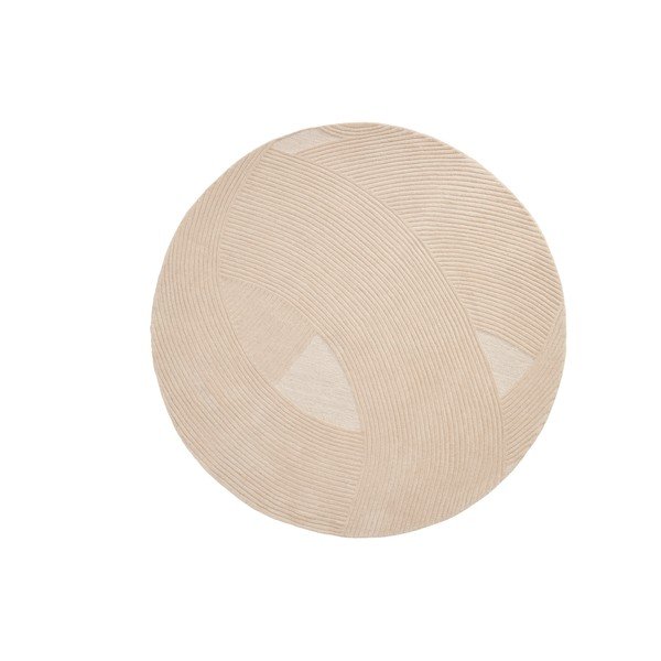 Krémszínű kézi szövésű gyapjú kerek szőnyeg ø 200 cm Domm – Kave Home