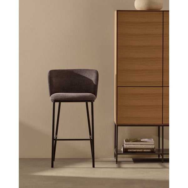 Sötétszürke bárszék (ülésmagasság 65 cm) Ciselia – Kave Home-image-1