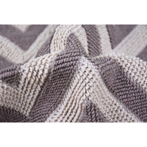 Zikzak bézs pamut szőnyeg, 80 x 200 cm - Vitaus-image-3