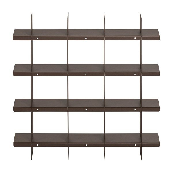 Barna többszintes fém fali polc 60 cm Brik – WOOOD-image-4