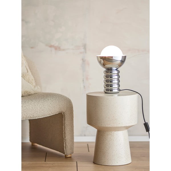 Ezüstszínű asztali lámpa üveg búrával (magasság 32 cm) Spike – Bloomingville-image-2