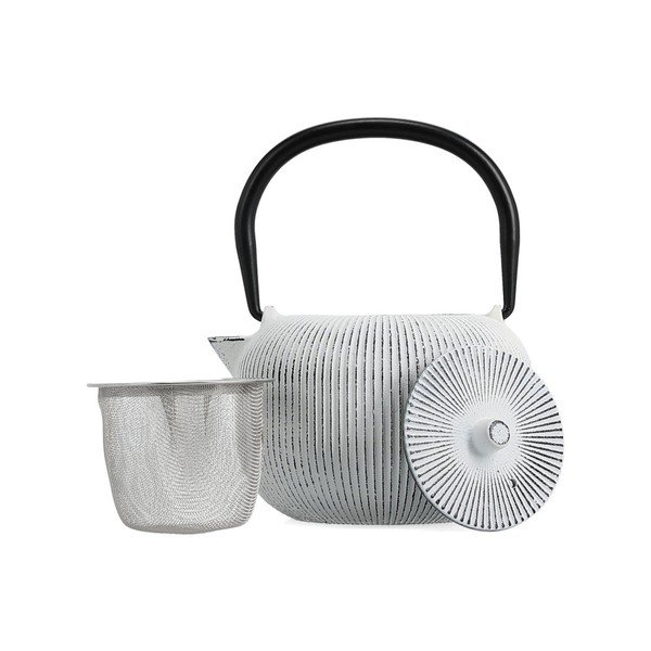Fekete-fehér öntöttvas teáskanna szűrővel 350 ml Sencha – S|P Collection-image-2