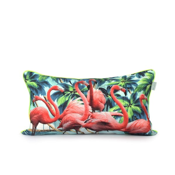 Flamingos pamut párnahuzat, 50 x 30 cm - HF Living