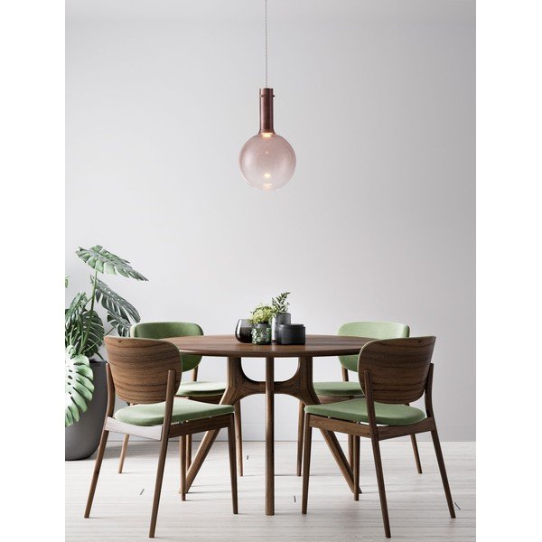 Barna üveg LED dimmelhető függőlámpa ø 25 cm Nostos – Nova Luce-image-4