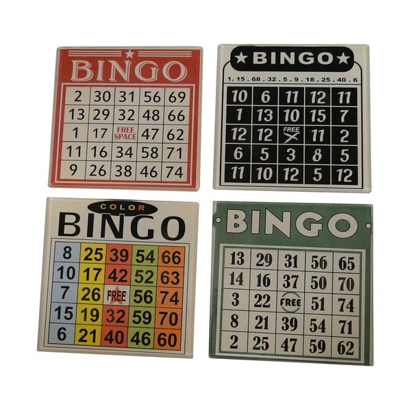 Bingo üveg alátét, 4 db - Antic Line