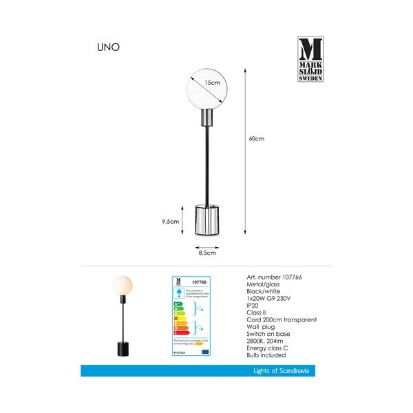Uno Table Black fekete asztali lámpa - Markslöjd-image-2