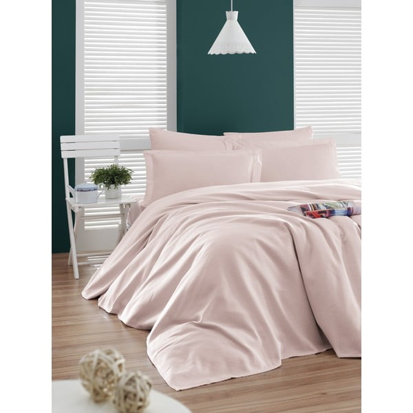 Causel rózsaszín pamut ágytakaró, 200 x 230 cm - EnLora Home