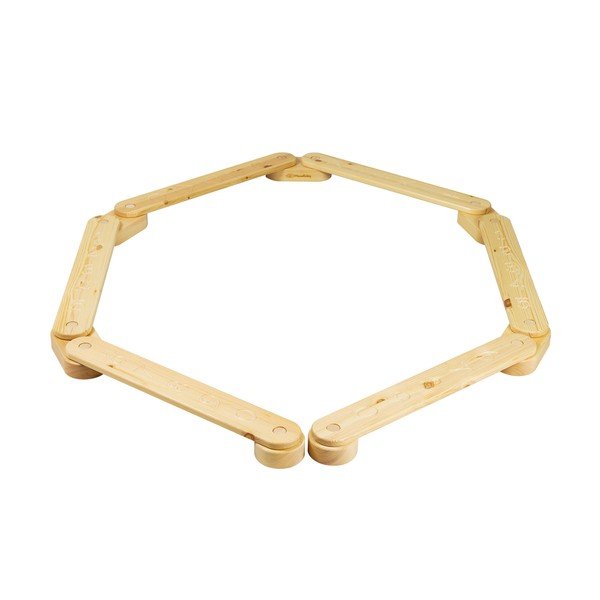 Natúr színű borovi fenyő egyensúlyozó pálya 10x408x5 cm Montessori – Meowbaby-image-2