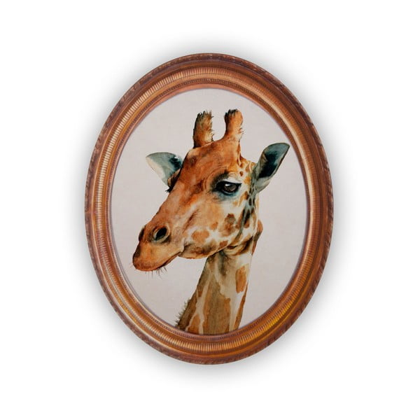 Giraffe ovális falikép - Really Nice Things