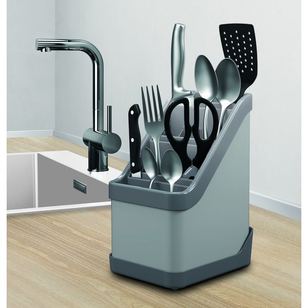 Keep-Tex fekete evőeszköztartó állvány - Metaltex-image-1