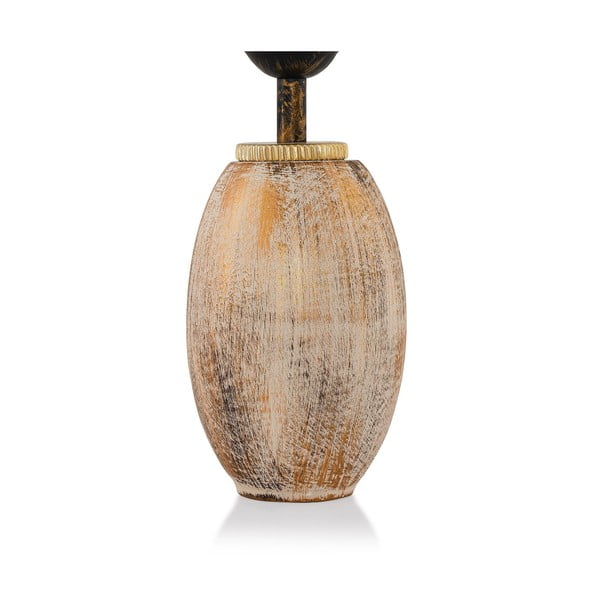 Krémszínű-aranyszínű asztali lámpa textil búrával (magasság 50 cm) Yakamoz – Opviq lights-image-3