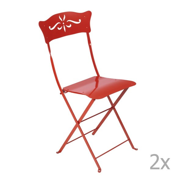 Bagatelle piros összecsukható kerti szék, 2 db - Fermob