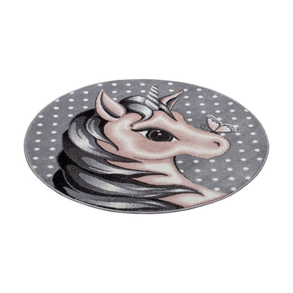 Szürke gyerek szőnyeg ø 133 cm Cute Unicorn - Hanse Home-image-2