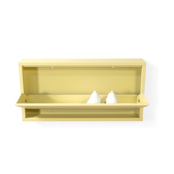 Világossárga acél billenő ajtós-függő cipőtartó 75x37,5x12,5 cm Billy – Spinder Design-image-3