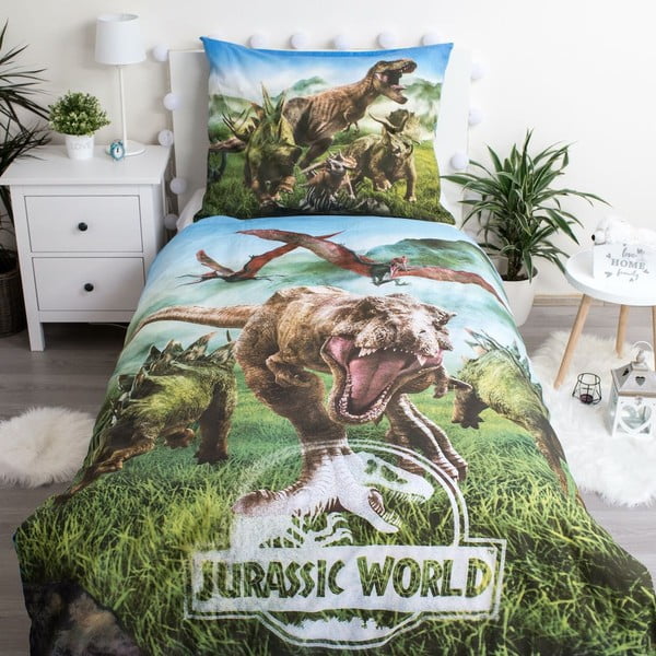 Egyszemélyes pamut gyerek ágyneműhuzat 140x200 cm Jurassic World – Jerry Fabrics-image-3