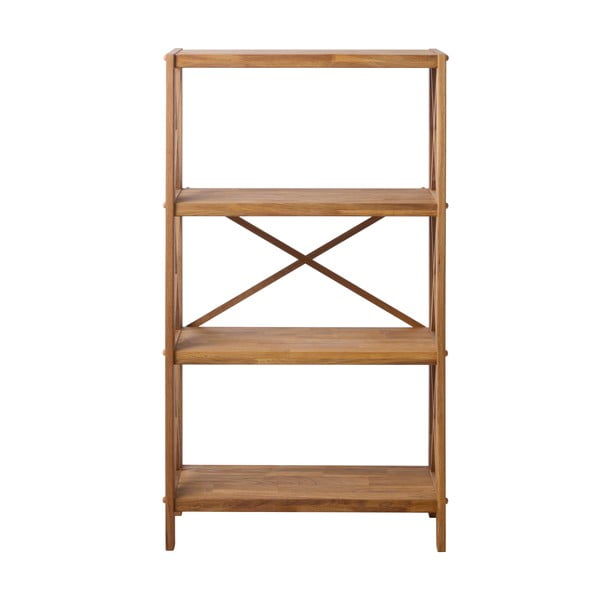 Natúr színű tölgyfa polcos állvány 70x124 cm X-Shelf – Unique Furniture