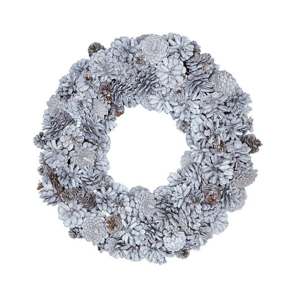 Wreath Hailey fehér adventi koszorú tobozokkal, ø 31 cm - Green Gate