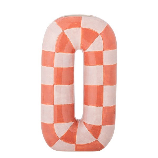 Lazacszínű-krémszínű kerámia kézzel festett váza (magasság 32 cm) Mae – Bloomingville