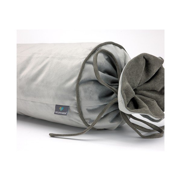 Silver Candy szürke párnahuzat, ⌀ 20 x 58 cm - WeLoveBeds-image-3