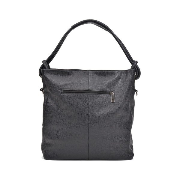 Smiela fekete bőr kézitáska - Anna Luchini-image-4