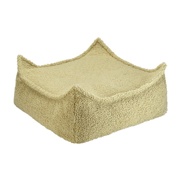 Zöld buklé gyerek babzsákfotel Square – Wigiwama