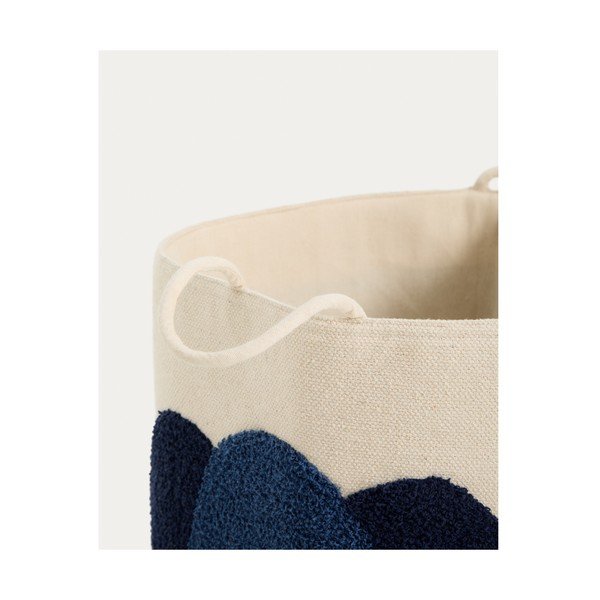 Elefántcsont színű textil játéktároló kosár ø 35x50 cm Tandani – Kave Home-image-2