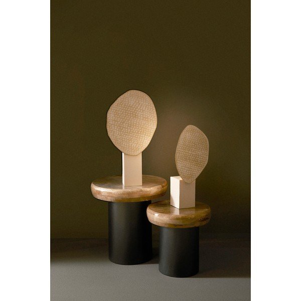 Bézs fém asztali lámpa fém búrával (magasság 46 cm) Neev – Bizzotto-image-1