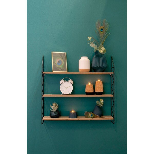 Zig Zag fém állvány fa polcokkal - PT LIVING-image-3