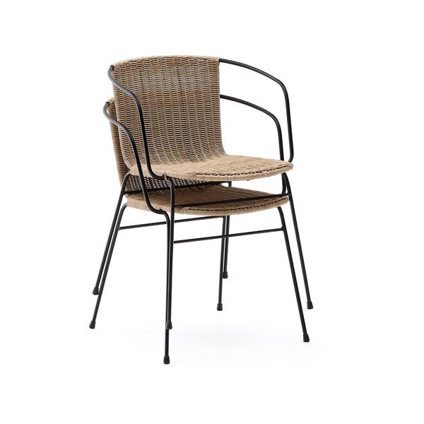 Natúr színű rattan kerti szék Eltiera – Kave Home-image-3