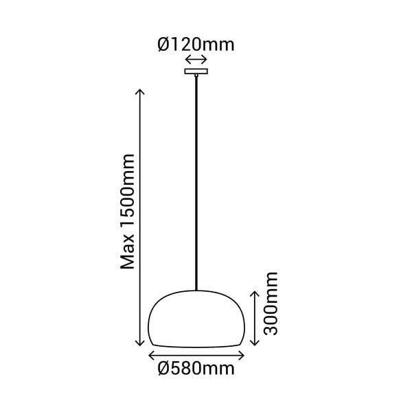 Nest rattan függőlámpa, magasság 150 cm - SULION-image-3