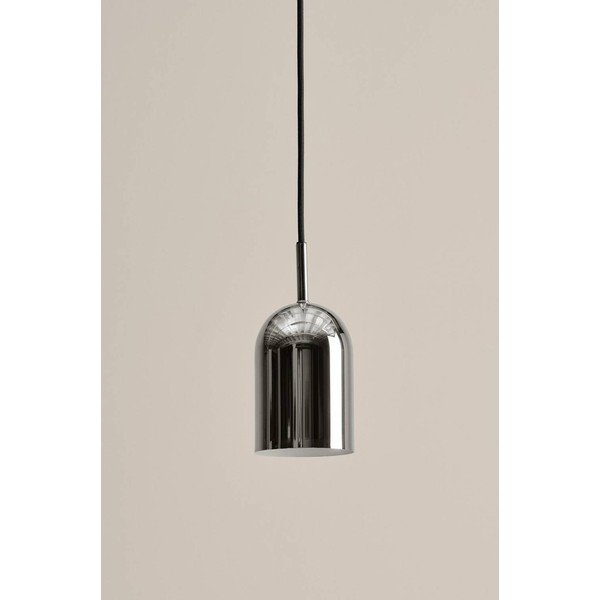 Fényes ezüstszínű fém függőlámpa ø 10 cm Ara – Jotex-image-2