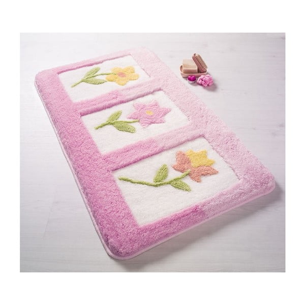 Anjelik rózsaszín fürdőszobai szőnyeg, 70 x 120 cm - Confetti