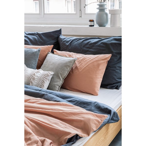 Természetes barna kétszemélyes kőmosott pamut ágyneműhuzat, 200 x 220 cm - Bonami Selection-image-4