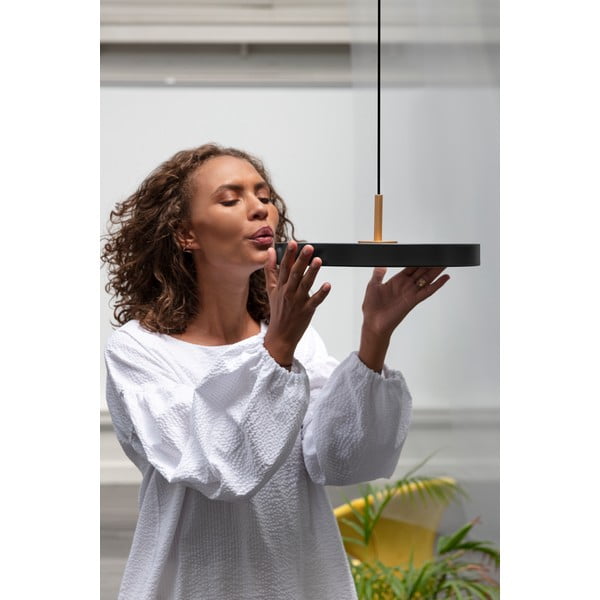 Fekete LED függőlámpa fém búrával ø 31 cm Asteria Mini – UMAGE-image-4