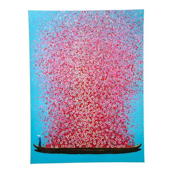 Flower Boat kép, kézzel festett részletekkel, 160 x 120 cm .- Kare Design