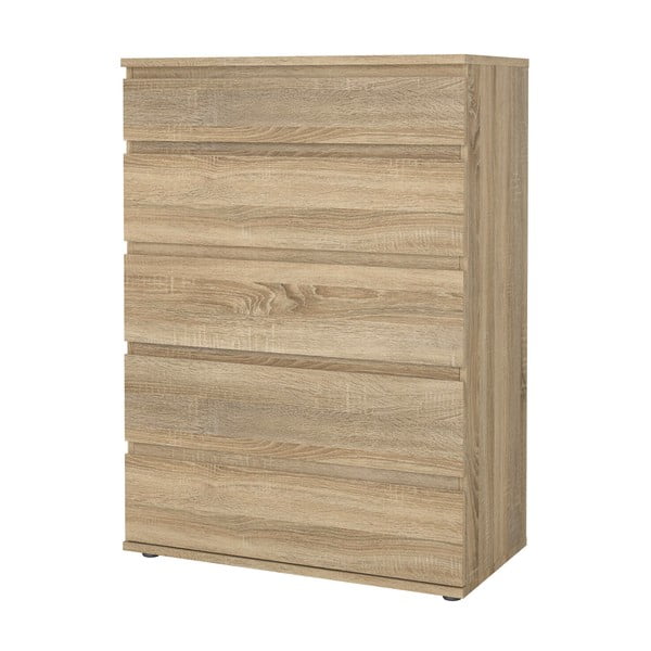 Natúr színű magas komód tölgyfa dekorral 77x107 cm Nova – Tvilum-image-3