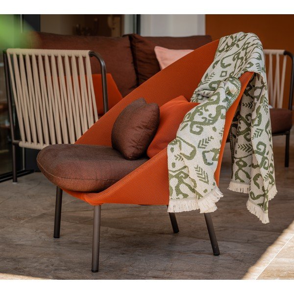 Summer Linen sötétzöld pléd, 140 x 180 cm - Euromant-image-3